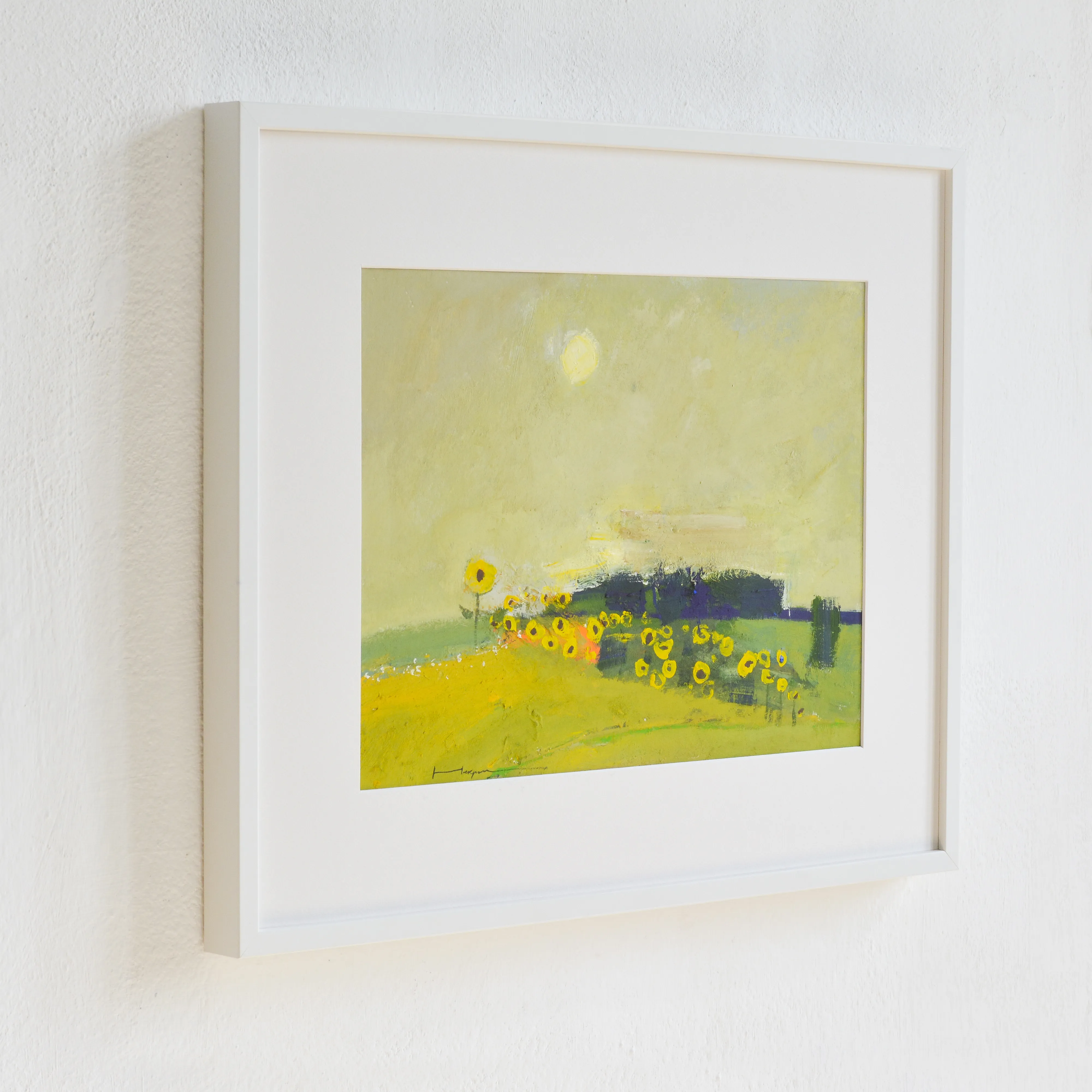 Image of Field of sunflowers by Igor Nekraha, size: 30x40, made of Gouache on paper, Graphics medium, priced at $400 Photo 3 of 4.