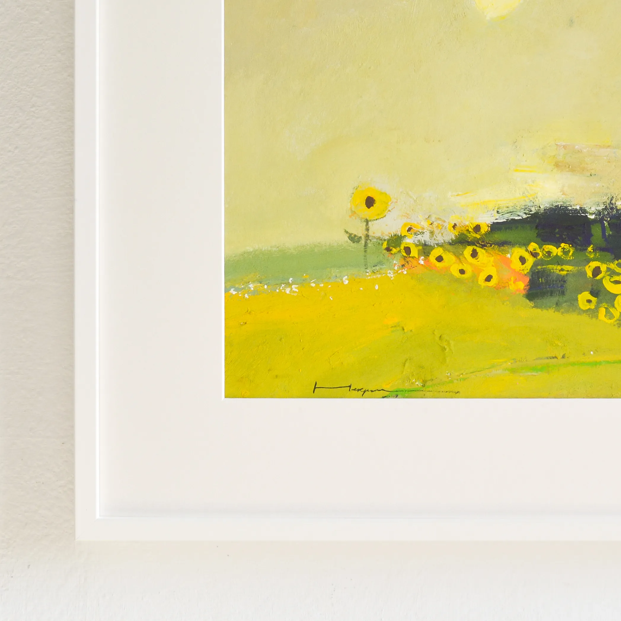 Image of Field of sunflowers by Igor Nekraha, size: 30x40, made of Gouache on paper, Graphics medium, priced at $400 Photo 4 of 4.