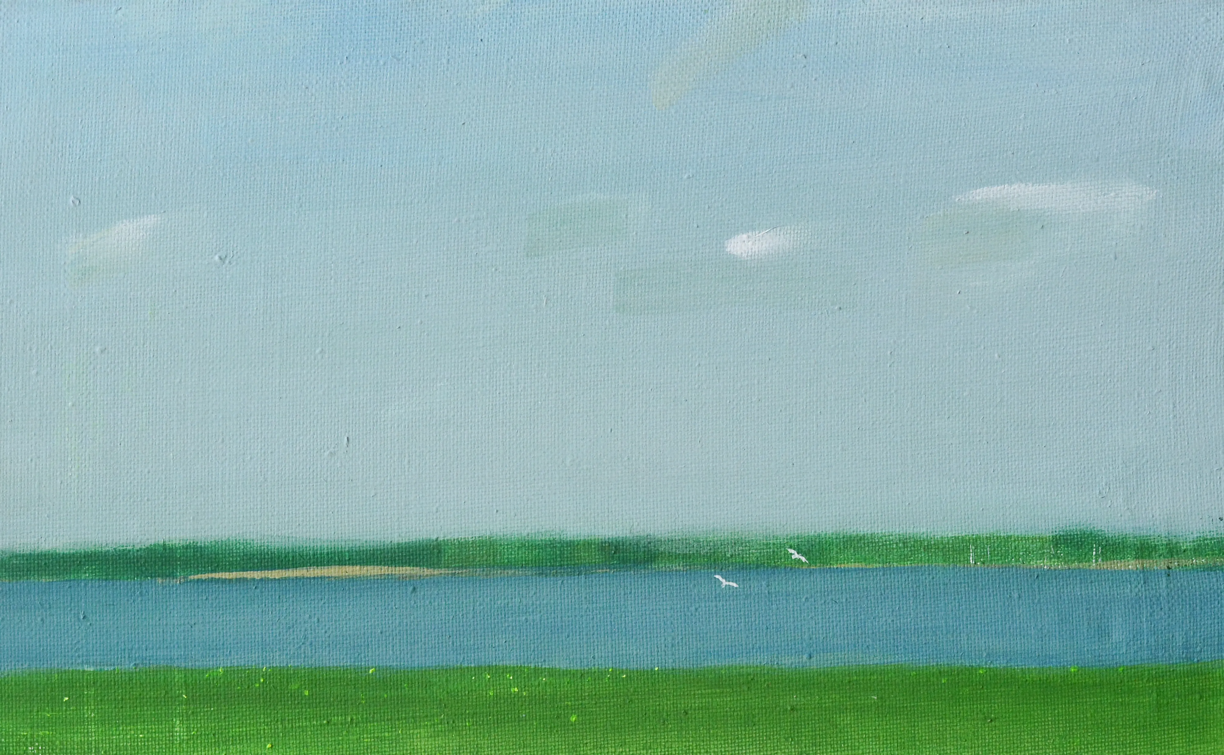 Image of Lake, Shatsk by Igor Nekraha, size: 30x50, made of Acrylic on canvas, Painting medium, priced at $400 Photo 3 of 3.