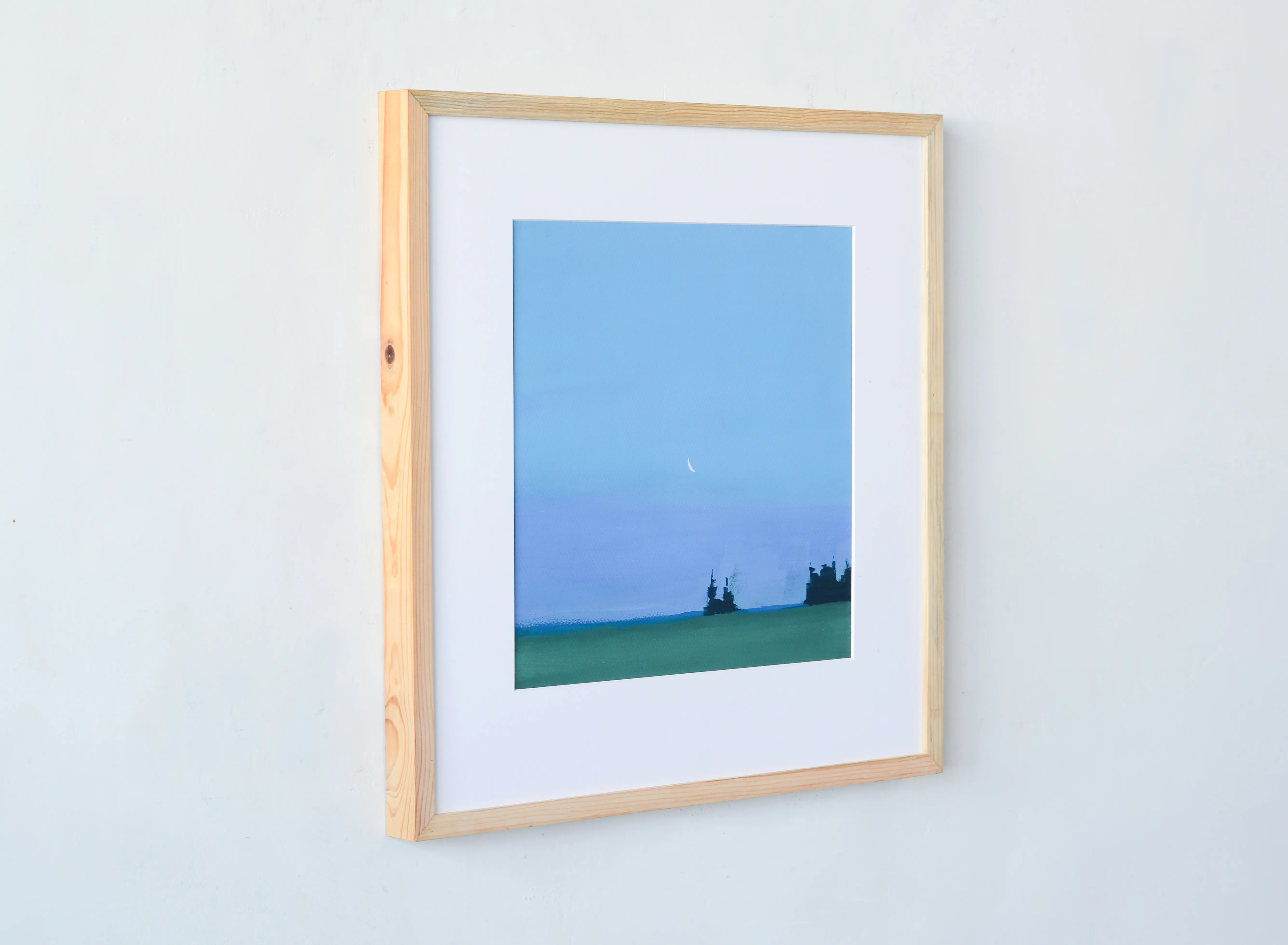 Image of harvest moon by Igor Nekraha, size: 30x30, made of Gouache on paper, Graphics medium, priced at $300 Photo 3 of 4.