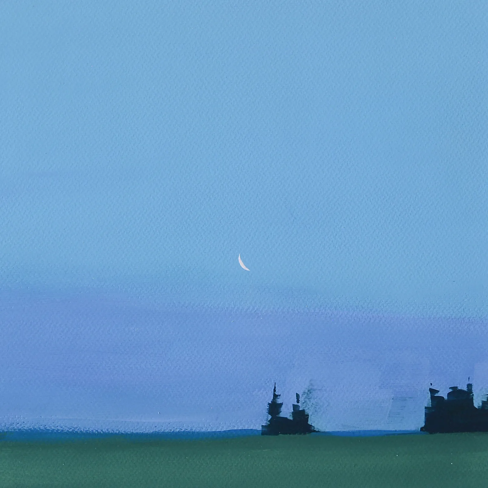 Image of harvest moon by Igor Nekraha, size: 30x30, made of Gouache on paper, Graphics medium, priced at $300 Photo 4 of 4.