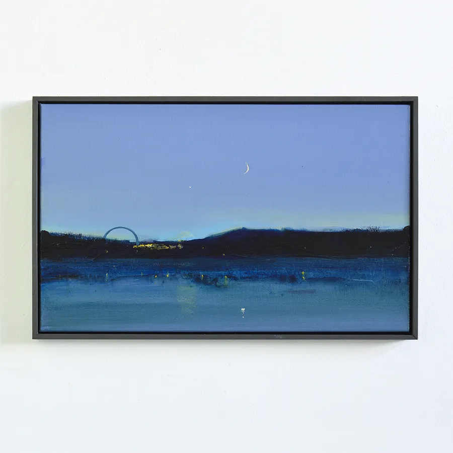 Image of Evening view. Truhaniv by Igor Nekraha, size: 30x50, made of Acrylic on canvas, Painting medium, priced at $350