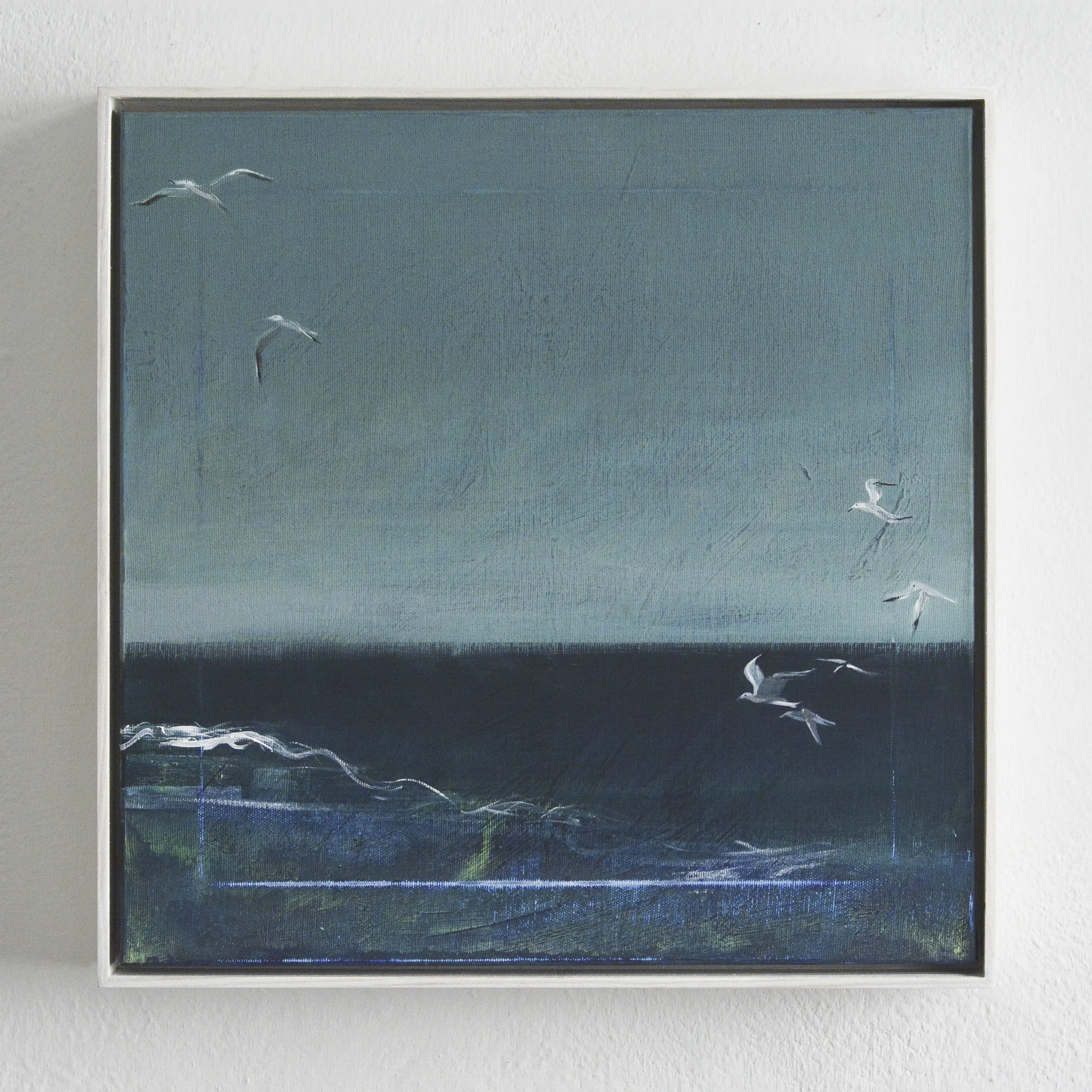 Image of The cold sea by Igor Nekraha, size: 40x40, made of Acrylic on canvas, Painting medium, from Ukraine, part of the Acrylics series, priced at $450 Photo 1 of 4.